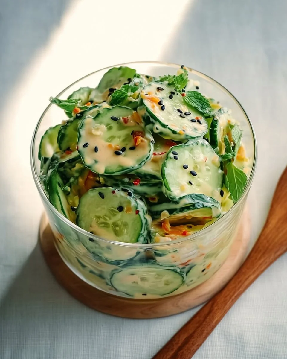 Viral Creamy Asian Cucumber Salad — Easy & Addictive