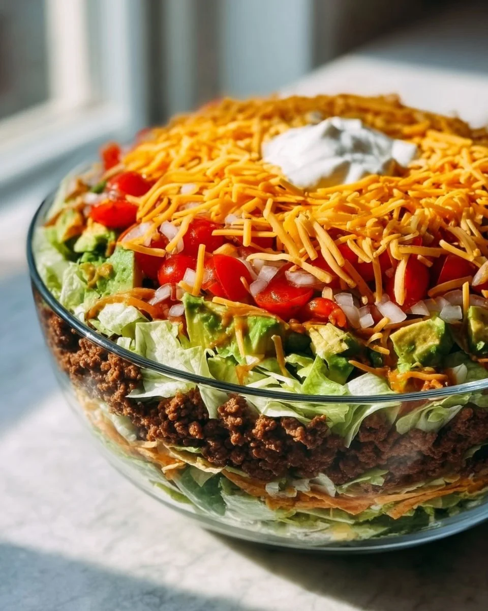 The Ultimate Seven Layer Taco Salad