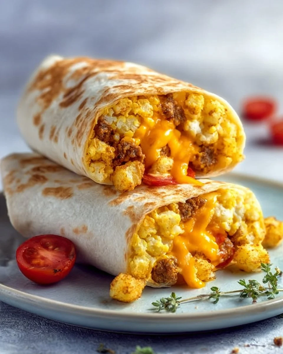 Delicious cheesy potato burritos with melted cheese and crispy potatoes