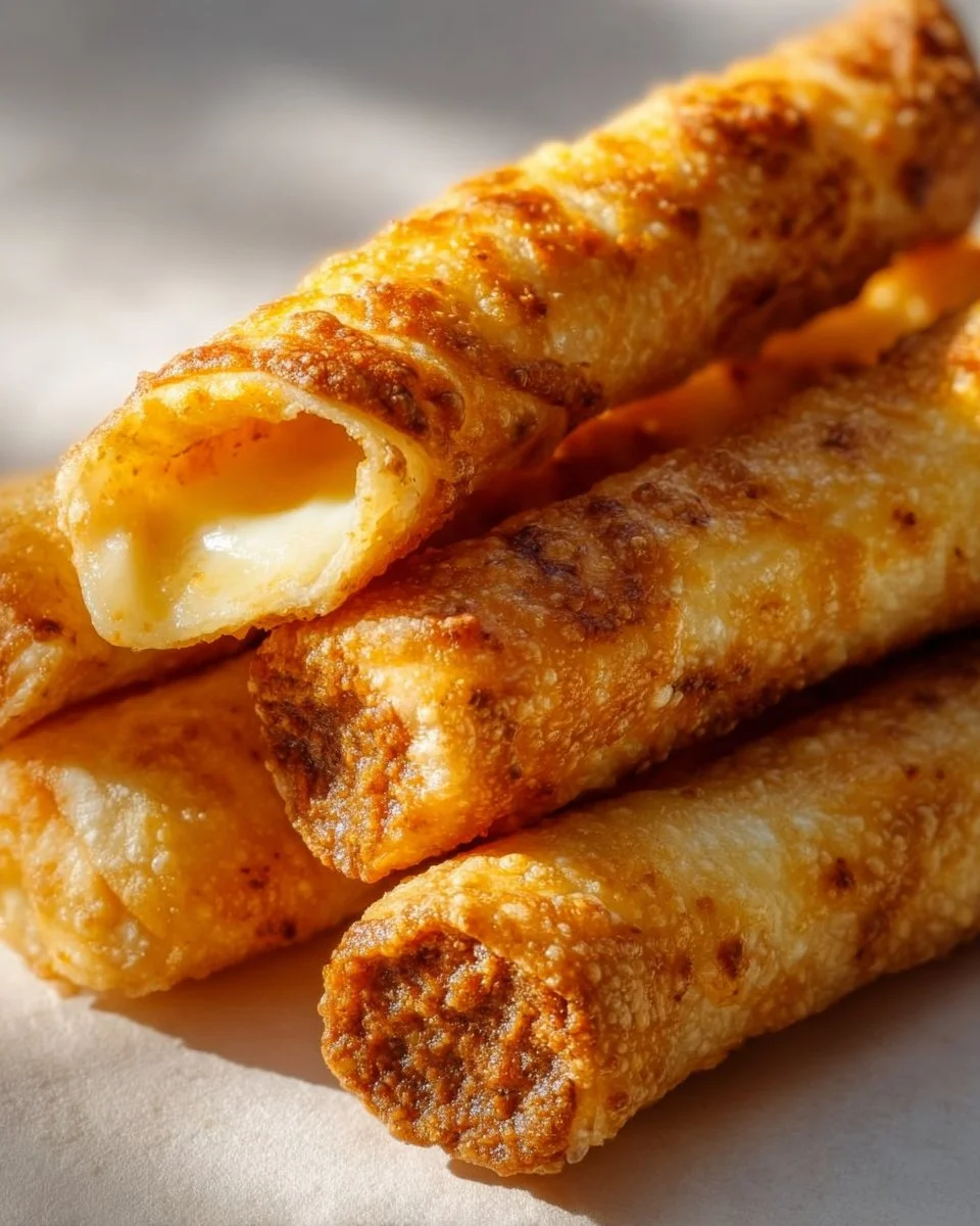 Delicious cheesy taco sticks served on a plate
