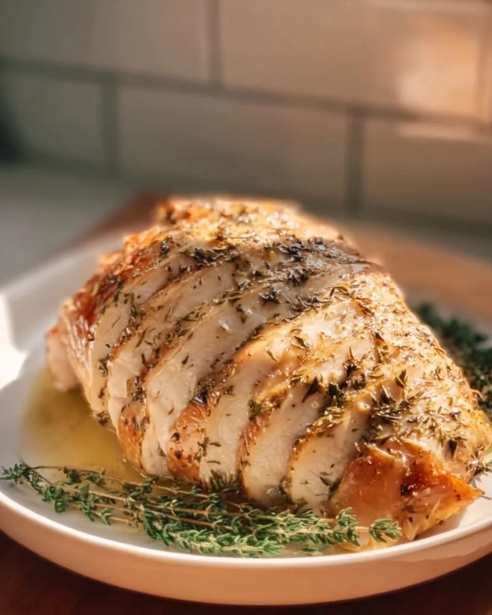 Crockpot Turkey Breast served with sides