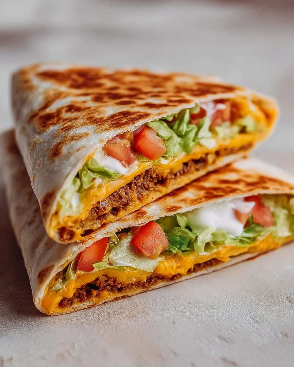 Delicious Crunchwrap Supreme loaded with fresh ingredients and ample flavor