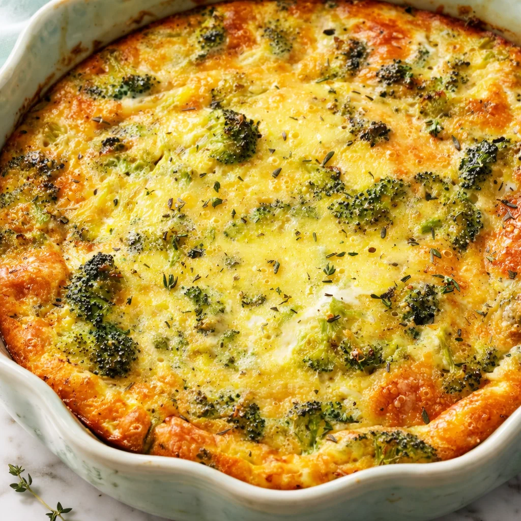 Delicious crustless quiche filled with eggs, cheese, and fresh vegetables.