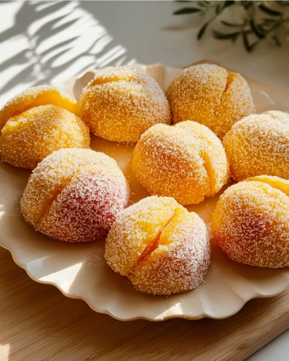 Italian Peach Cookies, a delicious baked treat shaped like peaches
