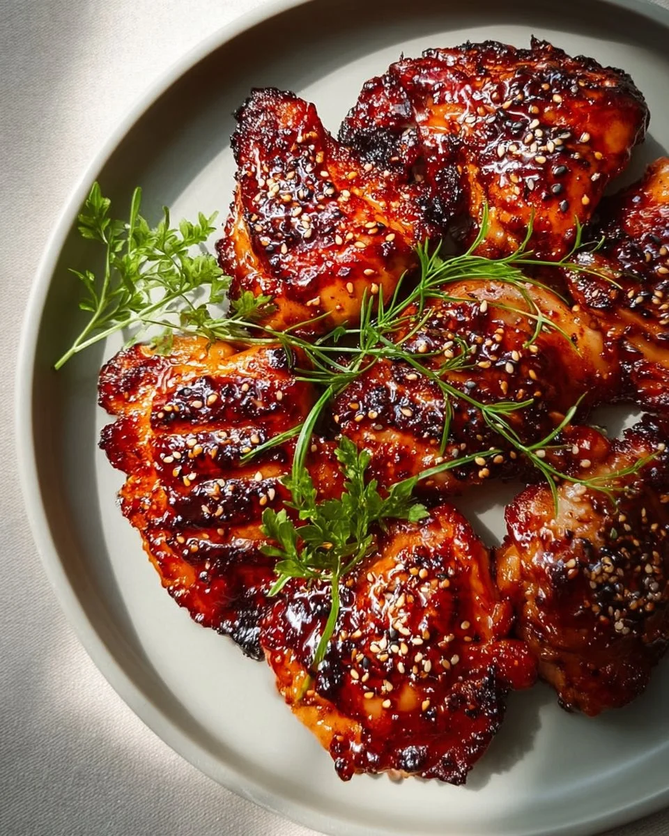 Juicy Japanese BBQ chicken thighs grilled to perfection