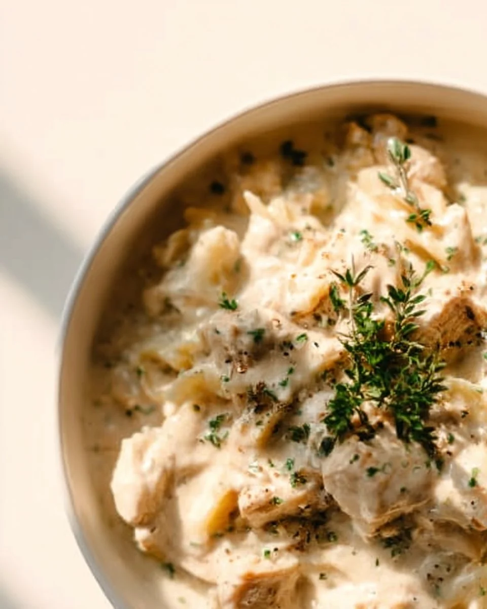 Slow Cooker Creamy Ranch Chicken dish served with vegetables