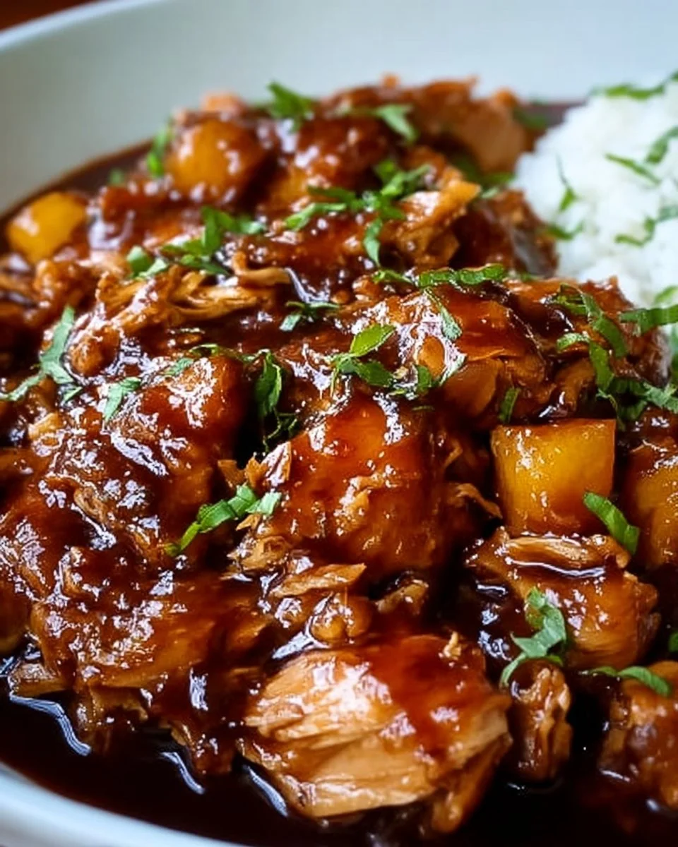 Delicious Sweet Hawaiian Crockpot Chicken recipe made with tender chicken and pineapple.