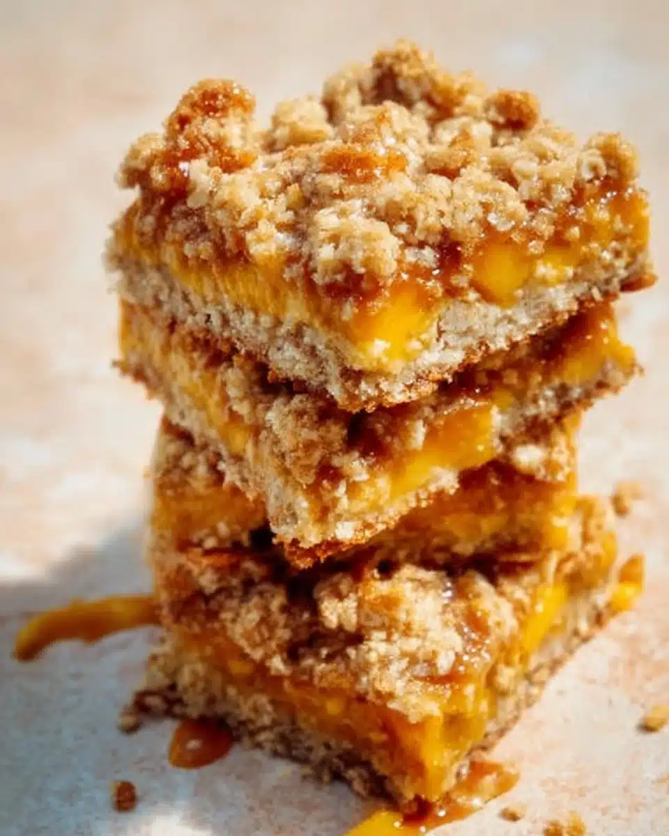 Mango Oatmeal Crumble Bars