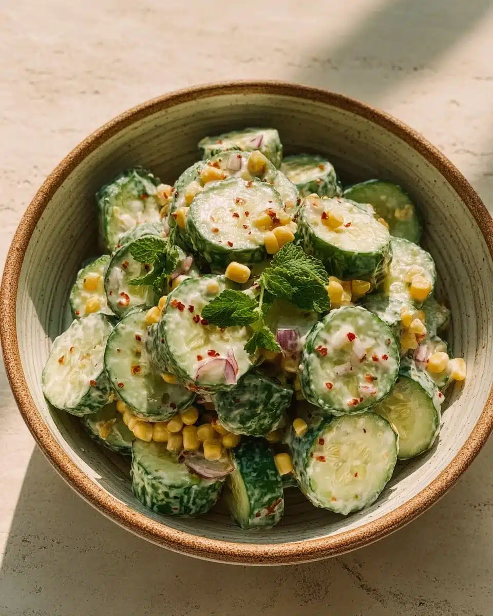 Mexican cucumber salad with fresh ingredients and vibrant colors