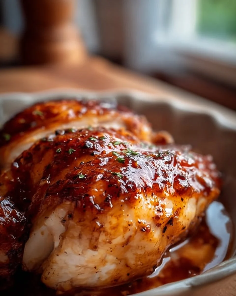 Tender Sweet Baby Ray's Crockpot Chicken served with sides.